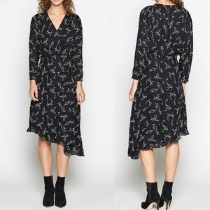 JOIE Acantha Asymmetrical Wrap Silk Dress